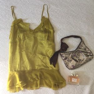 Lime Green Silk Shirt